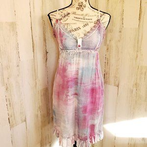 NWT ANAMA LACE TRIM TIE DYE SUNDRESS